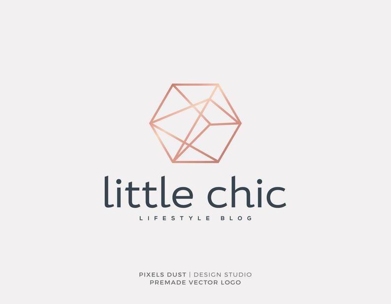 Geometrix Logo - Premade Logo, Geometric Logo, Minimalist Logo, Chic, Blog, Logos, Rose  Gold, Lifestyle, Beauty, Trendy, Modern, Minimal Logo, Logo Designs
