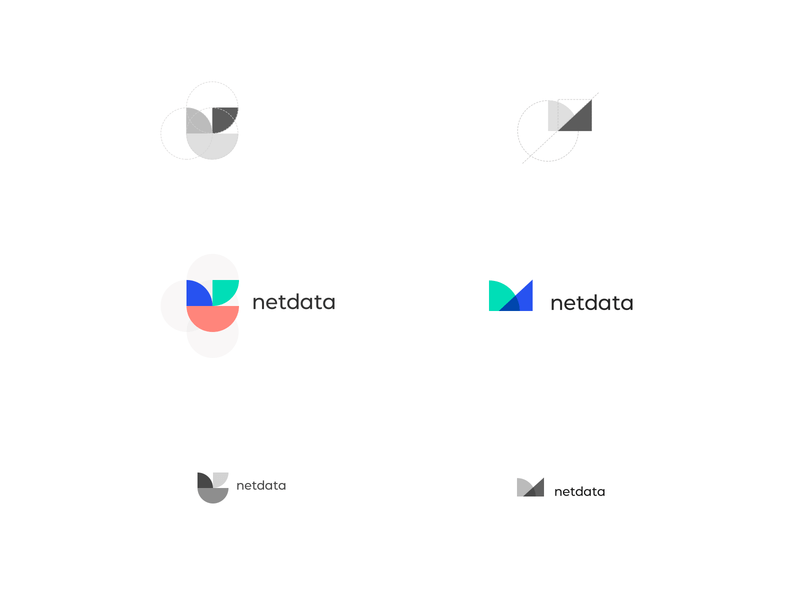 Geometrix Logo - netdata geometric logo identity by Christos on Dribbble