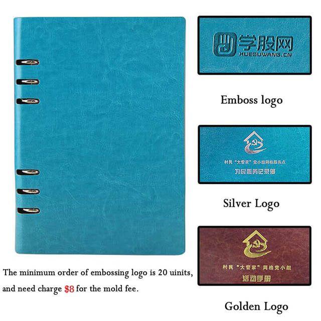 Notebook Logo - US $8.5. Free Logo Custom Leather A5 Notebook Mini Writing Pads Binder Loose Leaf Diary Office School Mini A6 PU Notepad With Rings In Notebooks