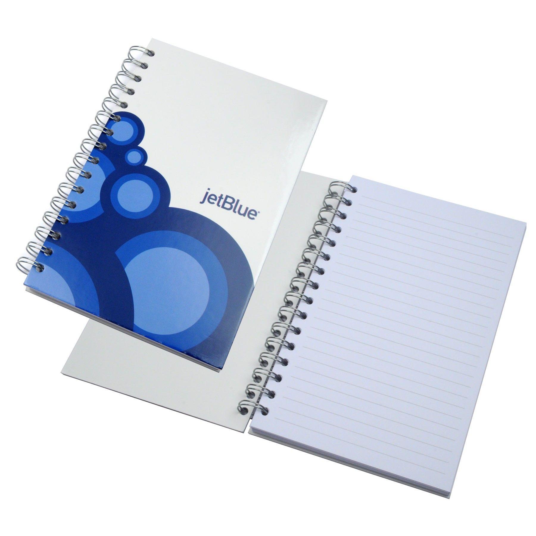 Notebook Logo - 5.25 x 8.25 Full Color Laminated Spiral Journal Notebook