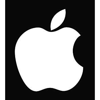 White Apple Logo - (2) Apple Logo Die Cut Vinyl Decal Sticker 4 White
