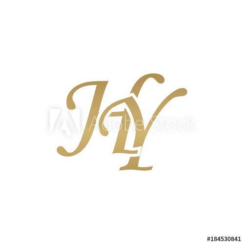 Hy Logo - Initial letter HY, overlapping elegant monogram logo, luxury golden ...