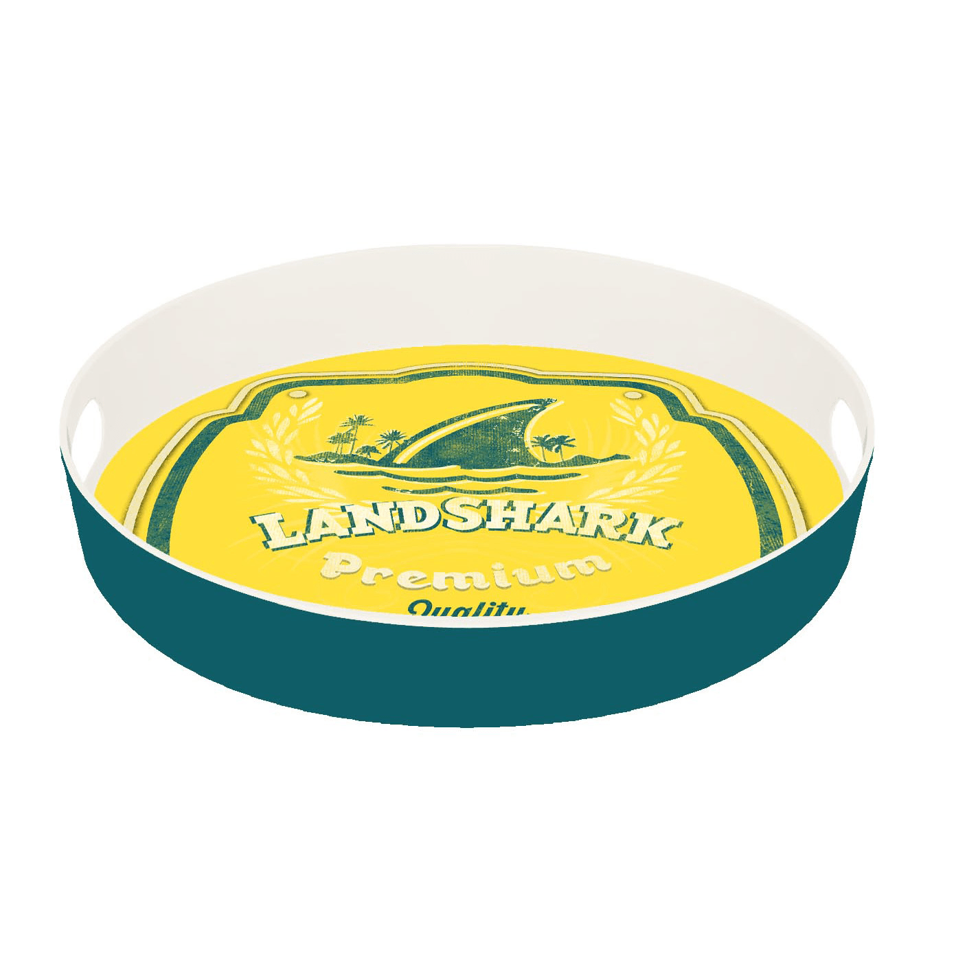 Landshark Logo - LANDSHARK ROUND HANDLED TRAY