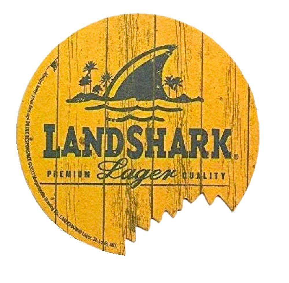Landshark Logo - Landshark Island Lager Set of 10 Beer Bar Pub Coasters w/ Bite