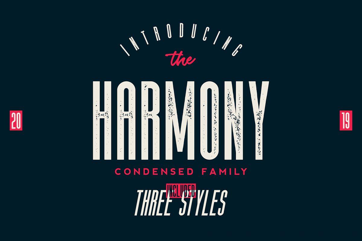 Condensed Logo - The Harmony - Condensed font family