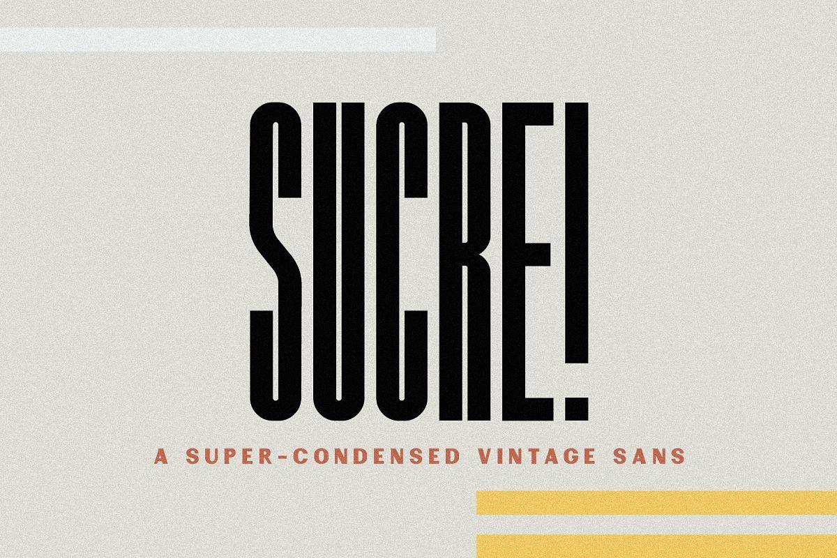 Condensed Logo - Sucre | Vintage Condensed Sans