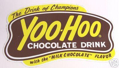 YooHoo Logo - Antique Yoohoo Drink. Large Yoo Hoo Paper Backed Vinyl Advertising
