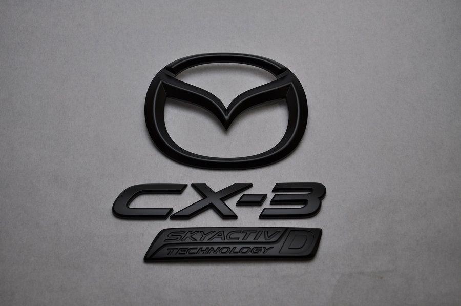 CX3 Logo - ◆ ◆ DK5FW/DK5AW CX-3 mat black emblem (matte finish)-rear 3-point SET