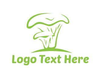 Mushroom Logo - Green Mushroom Logo