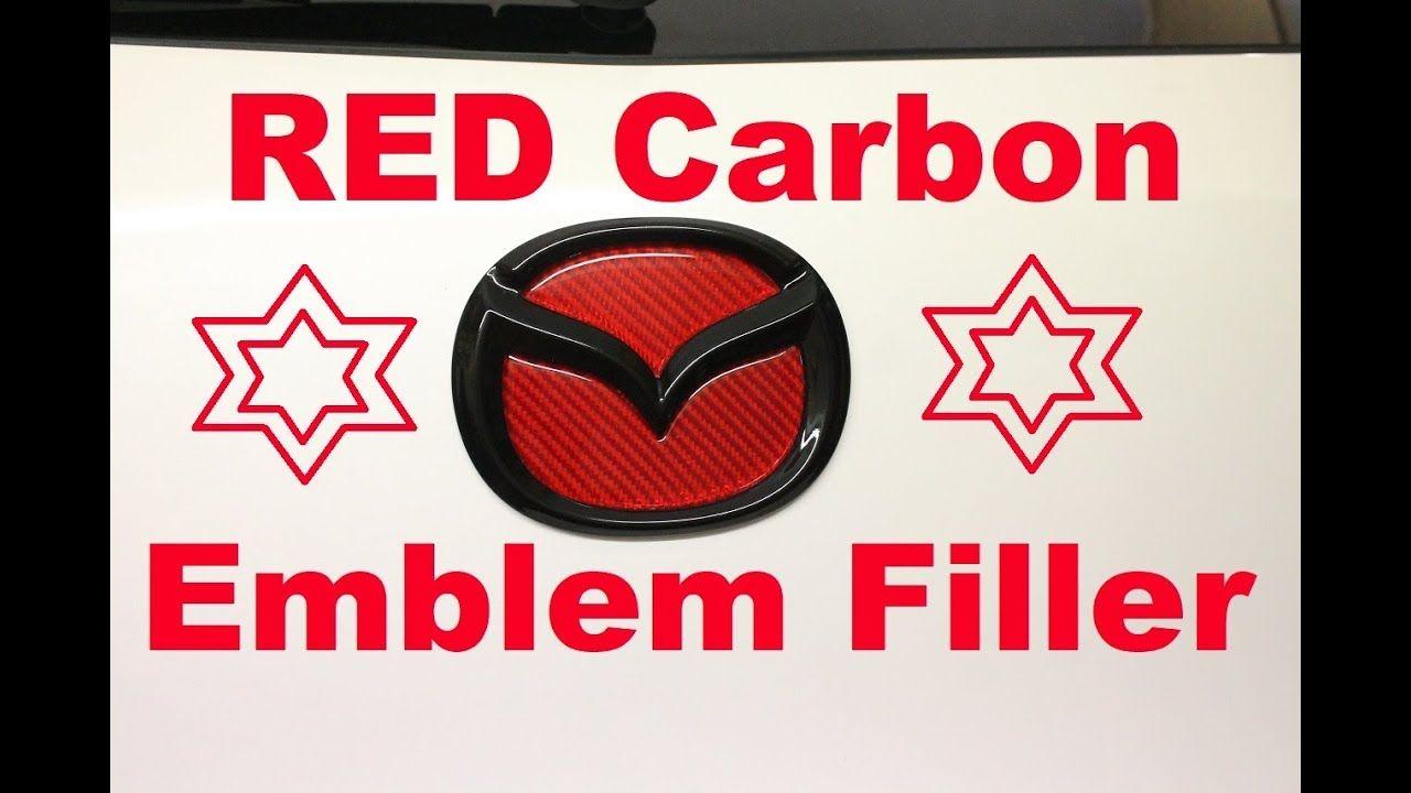 CX3 Logo - Project Mazda CX-3 -- Rear Red Carbon Lid Trunk Emblem Logo