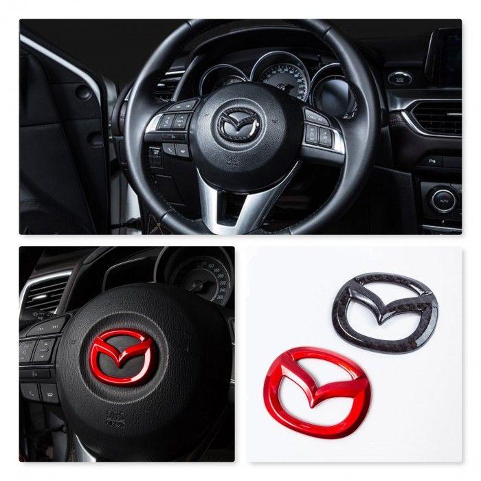 CX3 Logo - New Mazda 2/3/6/CX3/CX5 /CX4 carbon style steering wheel badge decoration