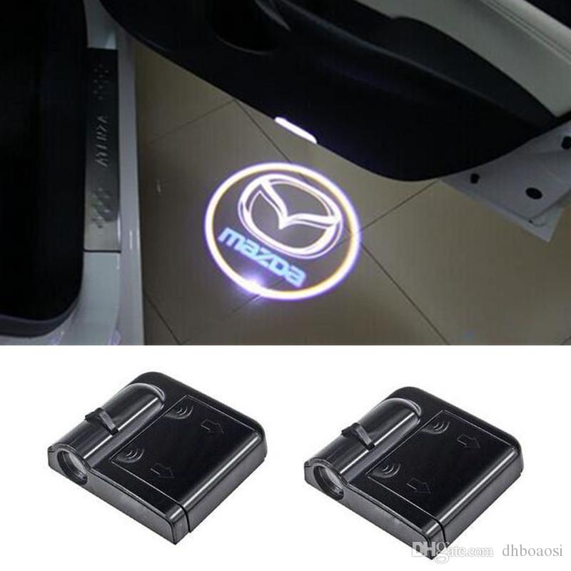 CX3 Logo - LED Car door logo projector lights For Mazda 3 spoilers 6 atenza cx-5 2 mx5  626 cx7 rx8 demio cx3 mx3 axela 323f