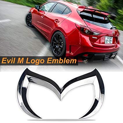 CX3 Logo - Evil M Emblem Logo Badge Decal for Mazda3 6 Mazdaspeed CX 3 5 MX-5  Miata[Chrome]