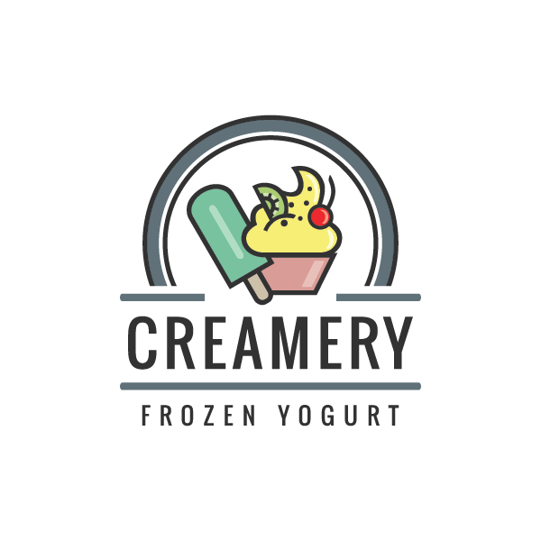 Ice Cream Logo - For Sale: Creamery Ice Cream Logo Design | Logo Cowboy