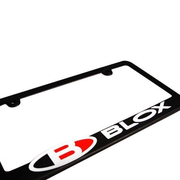 Blox Logo - Blox Racing® License Plate Frame with Red Blox Logo and Emblem