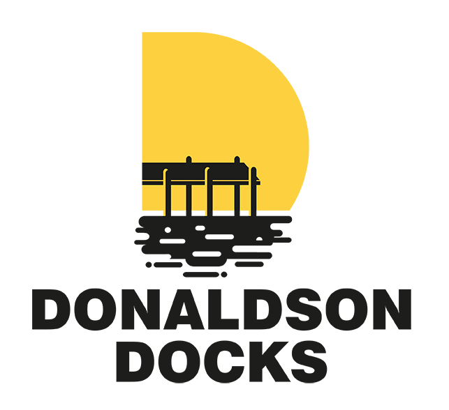 Dock Logo - Donaldson Docks. Okoboji and Spirit Lake Boat Dock Company