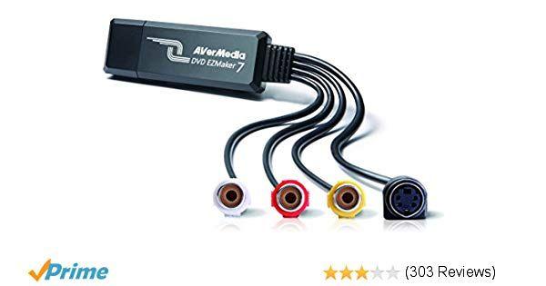 AVerMedia Logo - AVerMedia EZMaker Standard Definition USB Video Capture Card, Analog To Digital Recorder, RCA Composite, VHS To DVD, S Video, Cyberlink Media