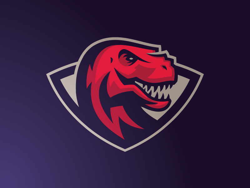 T-Rex Logo - Trex. Mascot Sports Design. Logotipo Tipografia, Logos Esportivos