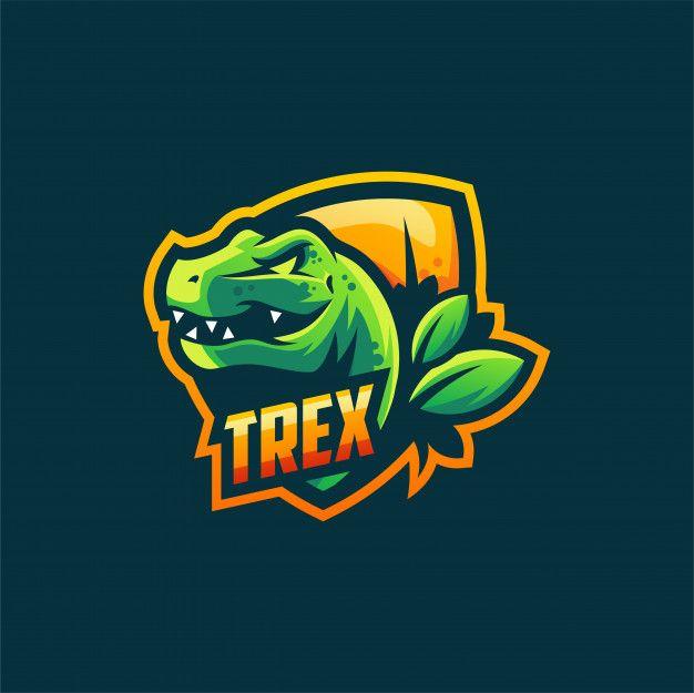T-Rex Logo - Trex logo design vector illustration template Vector | Premium Download
