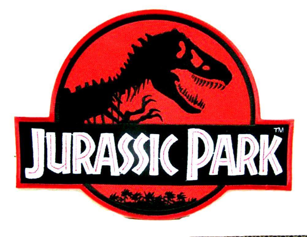 T-Rex Logo - Jurassic Park Logo With T Rex Embroidered Clothing Patch