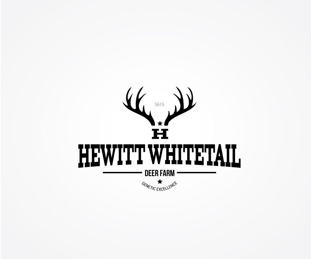 Whitetail Logo - Bold, Serious, Hunting Logo Design for Hewitt Whitetail Deer Farm ...