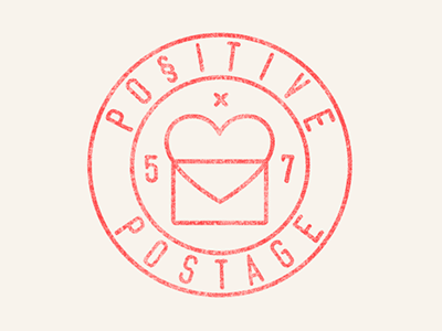 Postage Logo - Positive Postage Stamp Logo by Kristen Drozdowski on Dribbble