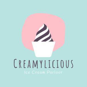 Ice Cream Logo - Placeit Cream Store Logo Maker with Pastel Colors