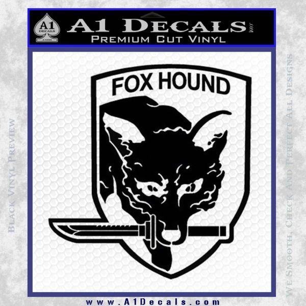 Foxhound Logo - Metal Gear Solid Foxhound Logo Decal Sticker A1 Decals