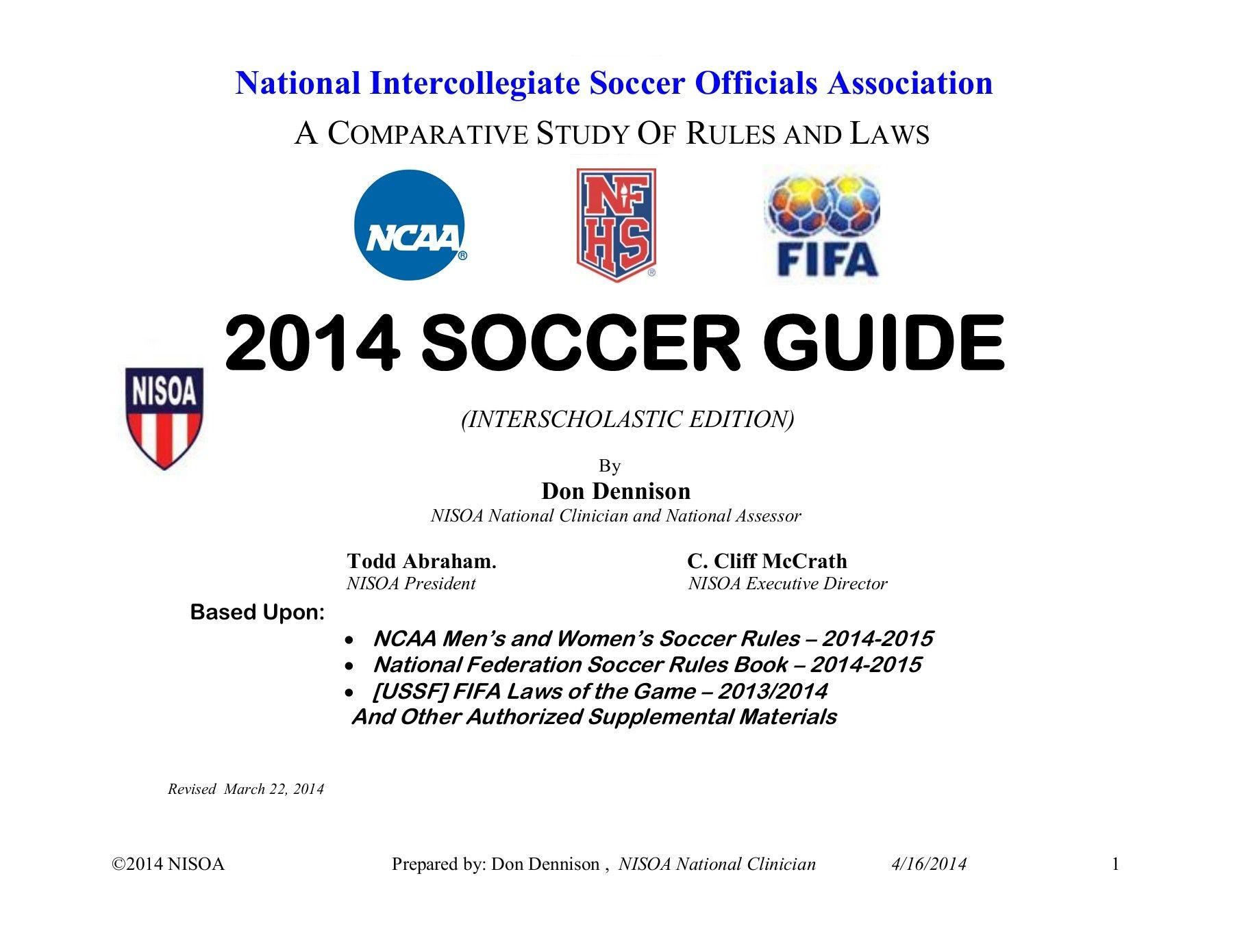 NISOA Logo - 2014 SOCCER GUIDE - NFHS Pages 1 - 15 - Text Version | FlipHTML5