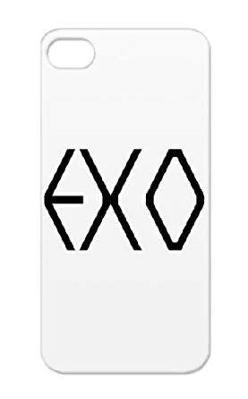 EXO-K Logo - EXO Text Logo Anti Scuff Black Case For IPhone 5 5s Exo Sm EXOK Exo