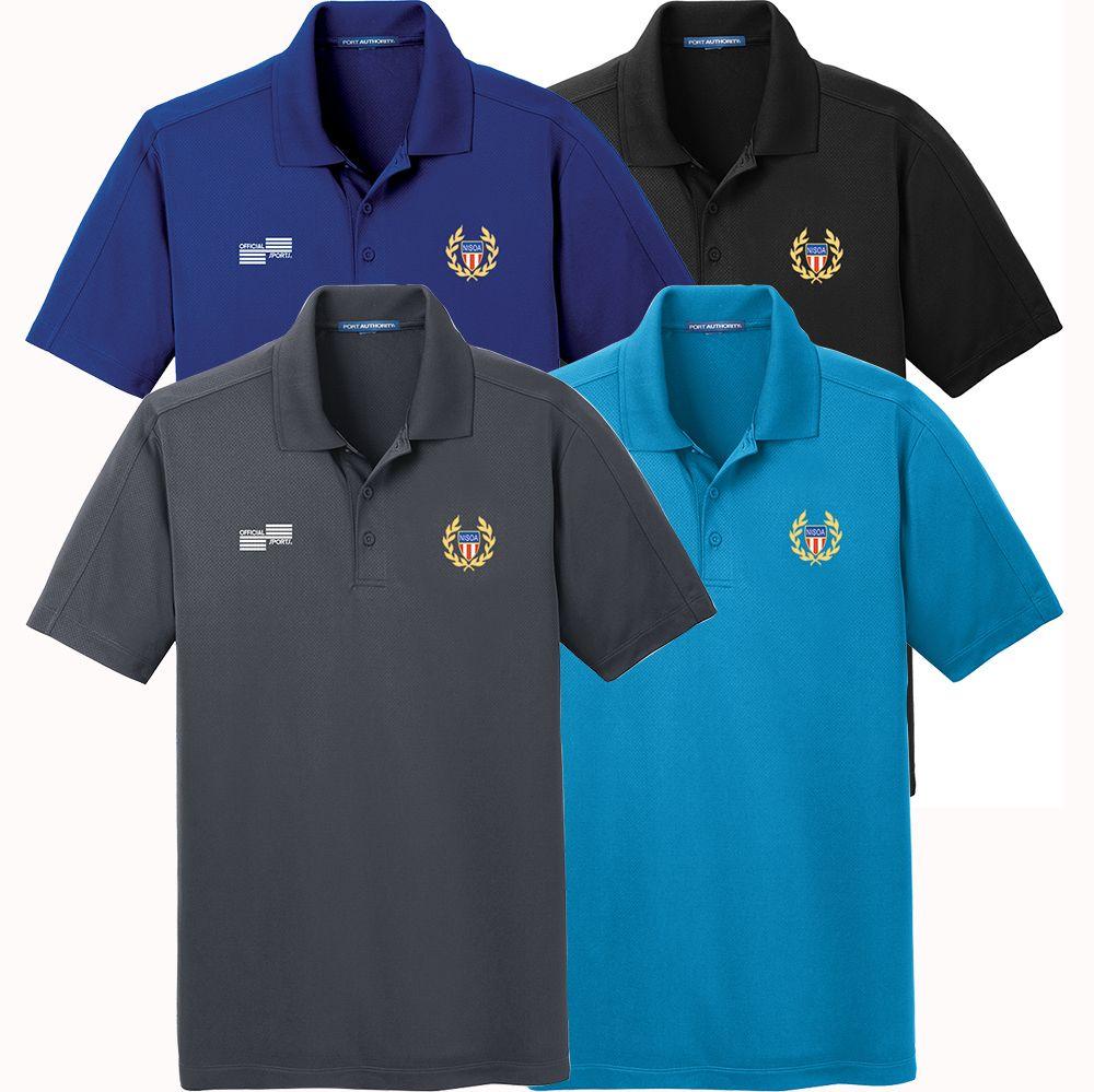 NISOA Logo - 2178N NISOA Solid Moisture Management Golf Shirt