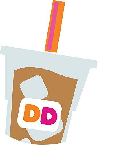 Dunkin Logo - Dunkin Donuts Iced Coffee Logo Sticker Decal Window Bumper Sticker Vinyl 5