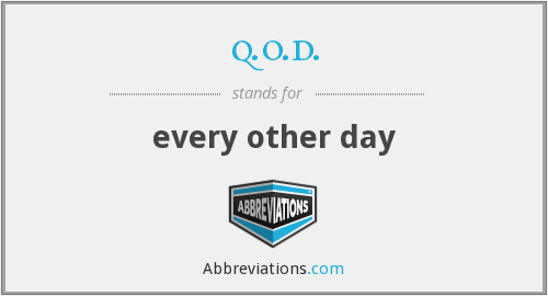 Qod Logo - q.o.d. - every other day