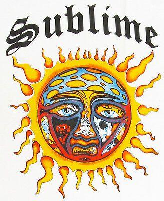 Sumblime Logo - SUBLIME T-SHIRT SUN Logo LBC Ska Punk Long Beach Tee Adult Mens S-3XL White  New