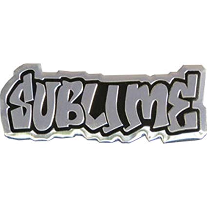 Sumblime Logo - Amazon.com: Sublime - Logo on Silver - 9cm - Die Cut Metal Sticker Decal