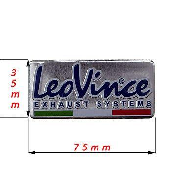 Pipes Logo - 2x Leovince Sticker Decal Exhaust Pipe HeatResistant Alu LOGO Plate MOTORCYCLE
