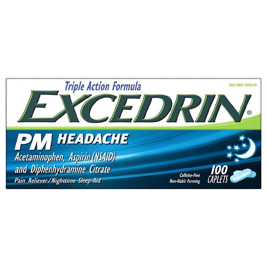 Excedrin Logo - Excedrin PM Caffeine Free Caplets