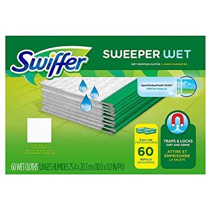 Swiffer Logo - Swiffer Sweeper Wet Mopping Cloth Refill, Mega Value Case (60 count)