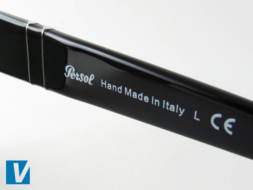 Persol Logo - The inside right temple arm of Persol sunglasses feature the Persol