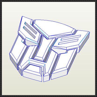 Papercraft Logo - Transformers Autobot Logo Free Papercraft Download