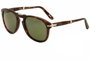 Persol Logo - Details about Persol Men's PO714 PO-714 24/31 Havana/Silver-Logo Folding  Pilot Sunglasses 54mm