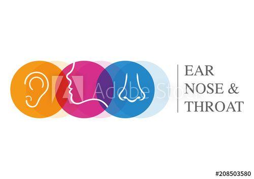 ENT Logo - ENT logo template. Head for ear, nose, throat doctor specialists
