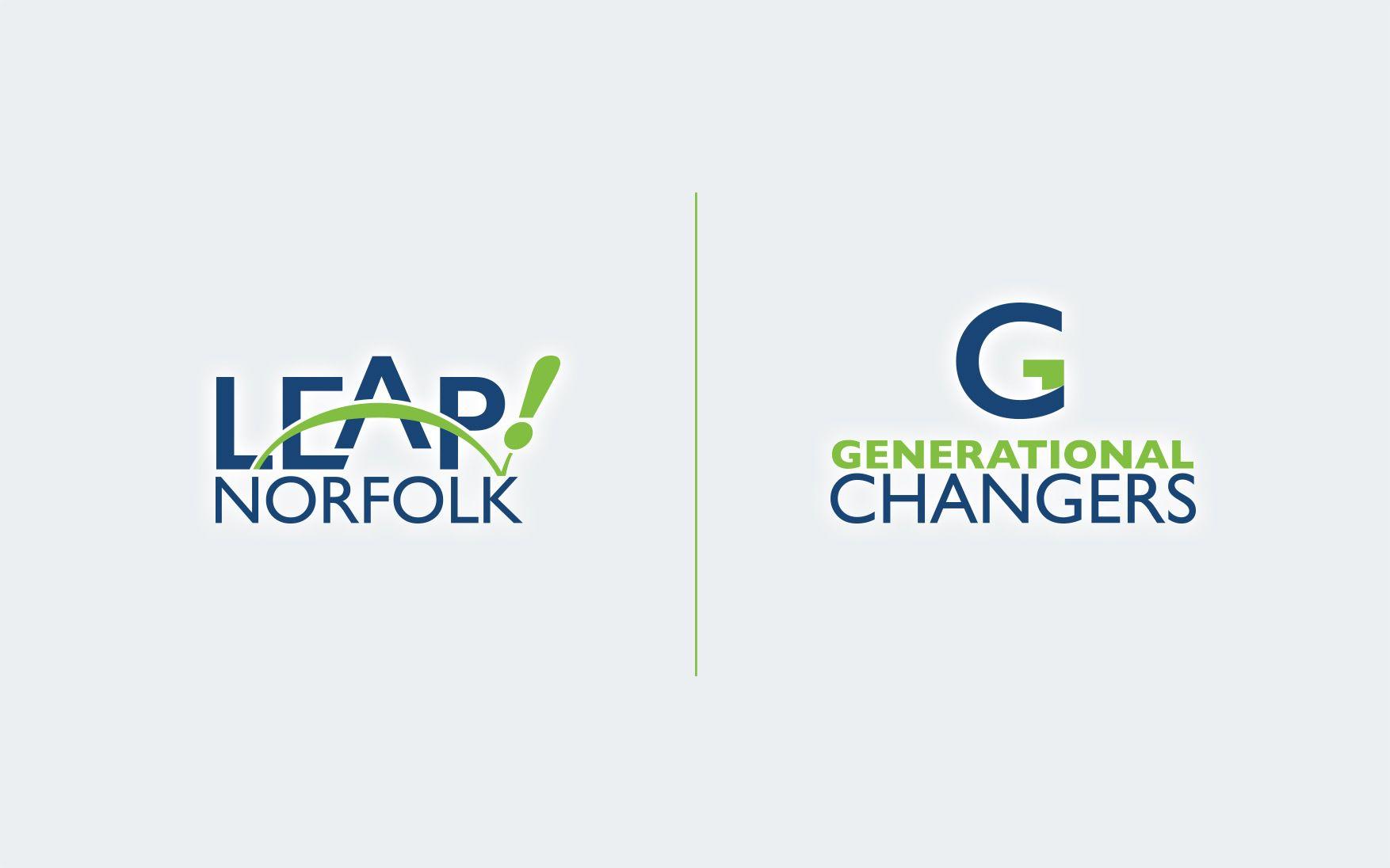Leap Logo - Generational Changers/LEAP Norfolk logos | Evolv Design