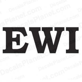 EWI Logo - Ewi custom logo (akai font) decal, vinyl decal sticker, wall decal