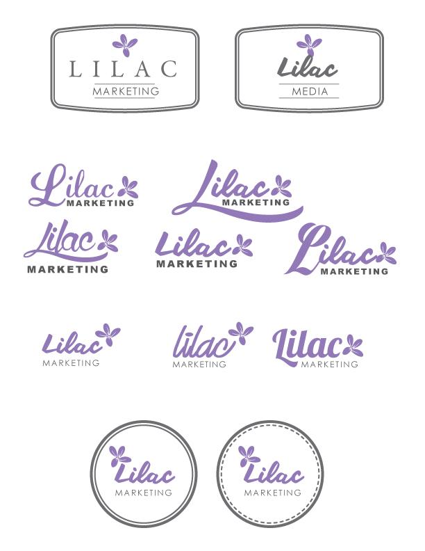 Lilac Flower Logo - Lilac Marketing Logo