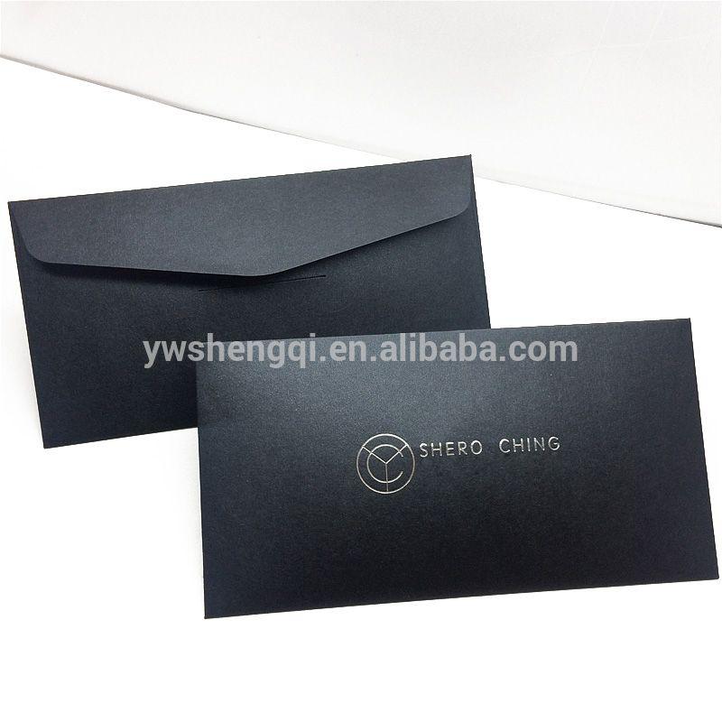 Inexpensive Logo - Inexpensive Invitation Silver Foil Logo Perforated Receipt Envelope Luxury Black Envelope Luxury Black Envelope, Perforated Envelopes, Receipt