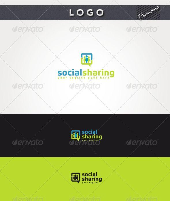 Sharing Logo - Chat and Social Media Human Logos from GraphicRiver