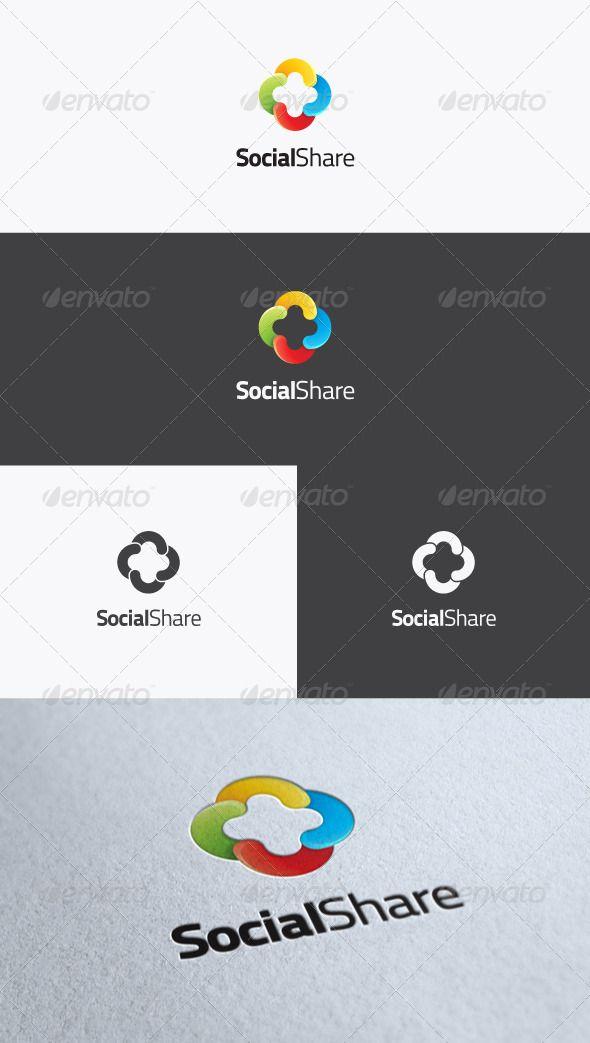 Sharing Logo - Shar Social Media Logo Templates from GraphicRiver