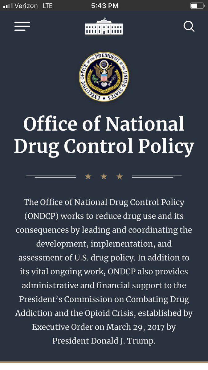 ONDCP Logo - Thread The ONDCP Office of National Drug