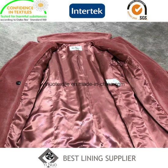 Lining Logo - Poly Viscose Suit Jacket Coat Customized Jacquard Logo Lining Fabric